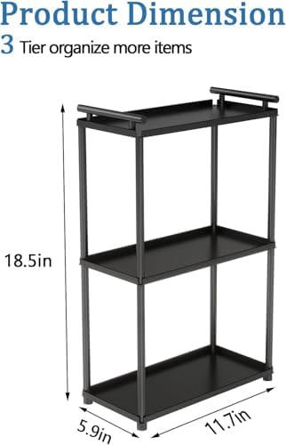 VOTZAAQ 3 Tier Bathroom Organizer Countertop, Stainless Steel Perfume Tray and Vanity Countertop Shelf, Makeup Skin Care