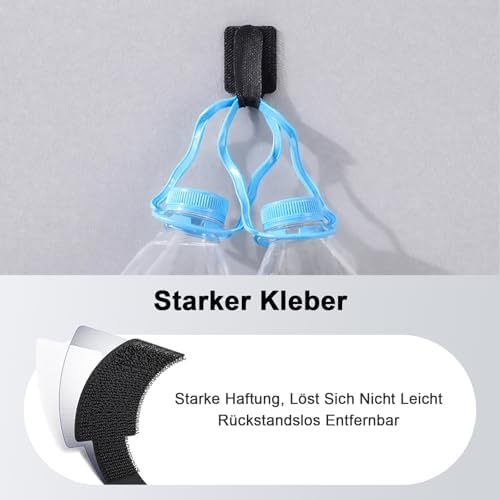 SURFOU 60 PCS Cable Tidy Under Desk, Self-Adhesive Hook and Loop Straps with Strong Sticky Back, Reusable Adjustable Org