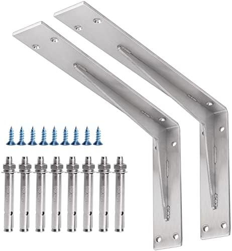 YUMORE Countertop Support Bracket, Heavy Duty 5mm L Bracket, 14x8×2 in