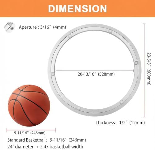 TamBee 24 Inch Lazy Susan Hardware Turntable Bearing 380 LBS Load Capacity Heavy Duty Lazy Susan Parts Kit Rotating Ring