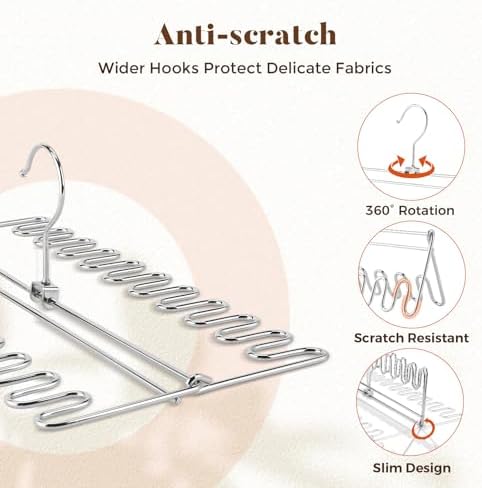 HOUSE DAY Bra Hanger Metal for Closet 2 Pack, Space-Saving Tank Top Hanger 20 Hooks Capacity Foldable for Bras, Tank Top