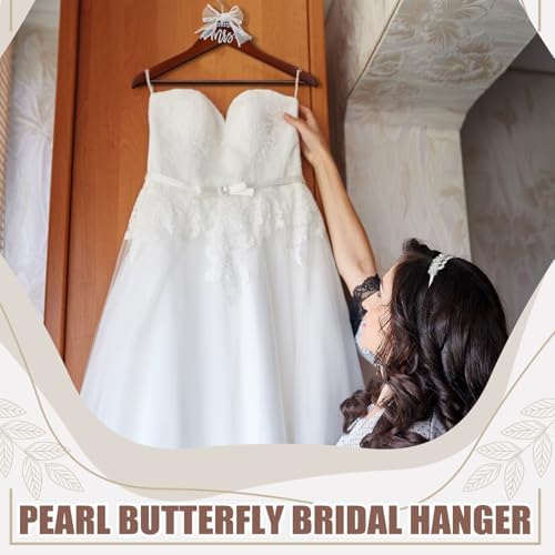Yuntau Bride Hanger for Wedding Dress Wooden Mrs Hanger,Walnut,Mrs