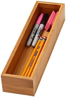 YBM HOME Pack of 12 Bamboo Drawer Organizer Storage Box for Kitchen Drawer, Junk Drawer, Office, Bedroom, Children Room, Craft, Sewing, and Bathroom, 3x12x2 inch Natural Wood