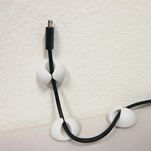 ROK Hardware Multipurpose Silicone Cable Clip Grip Wire Cord Type USB Desk Wall Desktop Organizer Charger Holder (50 Pac