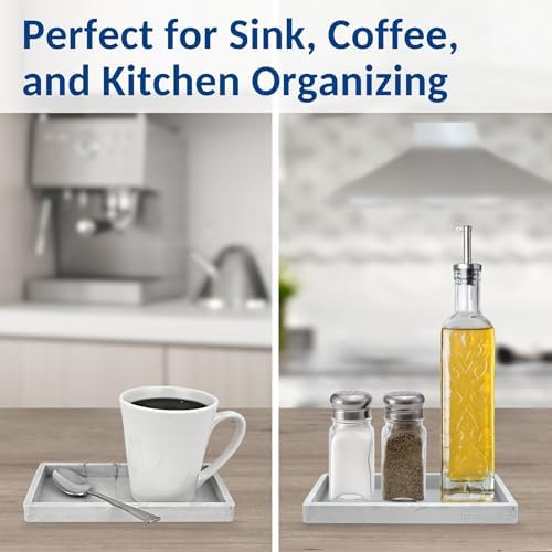 Spacewiser Countertop & Vanity Silicone Tray – 2 PC Small 7.7" Soap Tray