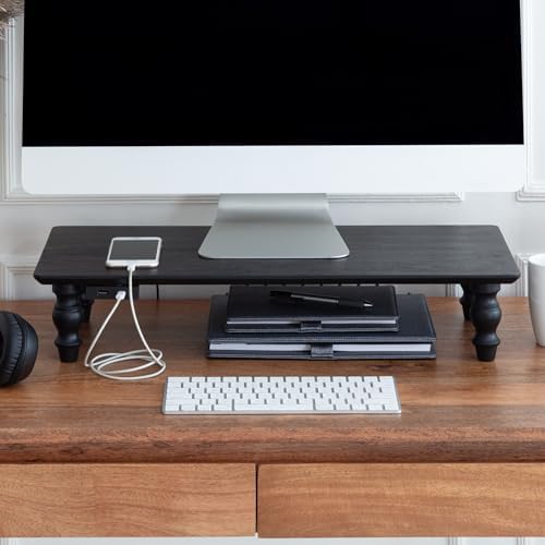 Anji Mountain Monitor Stand for Desk - Desktop Organizer & Laptop Riser, Ergonomic Monitor Riser, Space-Saving, Durable,