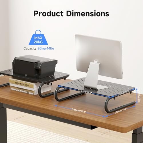 suptek Monitor Stand Riser for Computer,Laptop,Printer, Notebook and All Flat Screen Display with Vented Metal Platform 