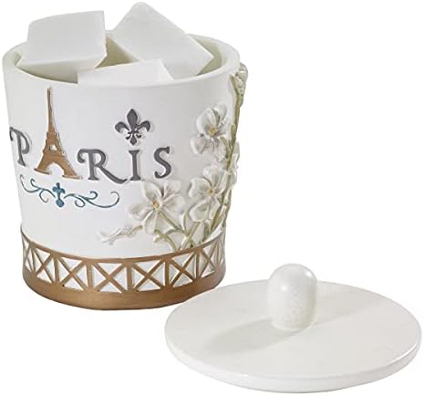 Avanti Linens - Covered Jar, Bathroom Storage for Q-Tips & Cotton Balls
