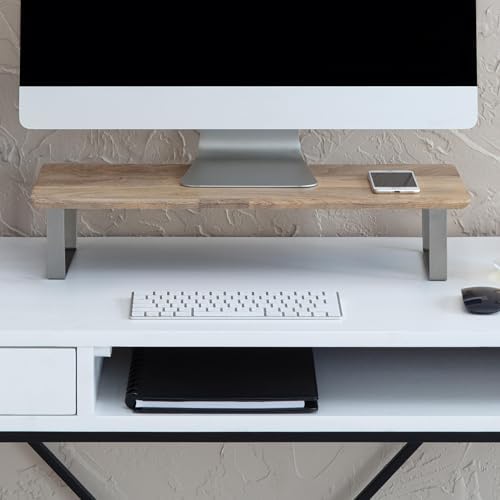 Anji Mountain Monitor Stand for Desk - Desktop Organizer & Laptop Riser, Ergonomic Monitor Riser, Space-Saving, Durable,