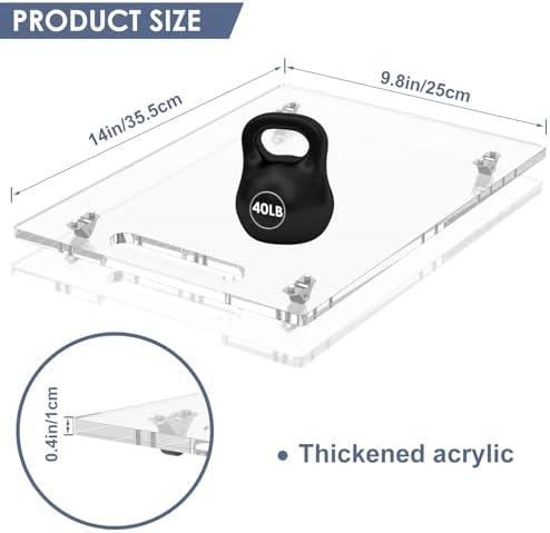 Sliding Tray for Coffee Maker, 9.8" x 14" Acrylic Appliance Sliders