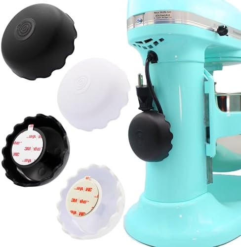 4-Pack Patented Heat-Resistant Cord Organizer for Appliances, Kitchen, Computers & More | Stick-On Cord Wrappers with Fl