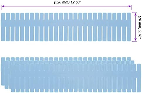 JOIKIT 60 PCS Blue Plastic DIY Grid Drawer Dividers, Adjustable Organizer, Household Storage Makeup Socks Underwear Orga