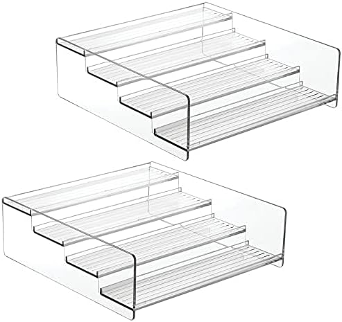 mDesign Plastic Bathroom Storage Organizer Shelf for Cabinet, Vanity, Countertop - Holds Vitamins, Supplements, Medicine