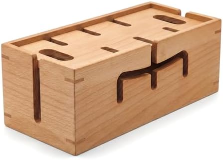 Elitzia Beechwood Cable Management Box for Home Office