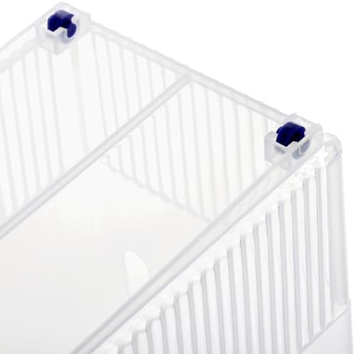 Peohud 3 Pack Freezer Organizer Bins with Wheels, Clear Plastic Pantry Storage Organizer with Handle, Tall Narrow Kitche