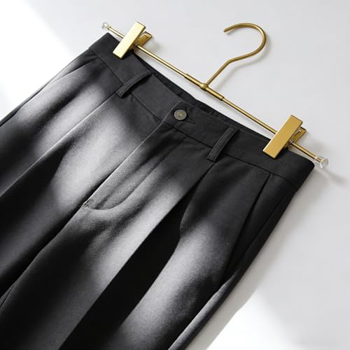 11.8" Gold Matt Aluminium Metal Bottom Clips Pants Trousers Clothes Hangers,10 Pack Heavy Duty Space Saving Durable Adjustable Clips Legging Organizer,Toddler Infant Hangers Shirts Newborn
