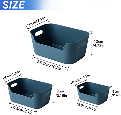 OWill 12-Pack Mixed Plastic Storage Bins and Baskets for Efficient Home Classroom Organization - Small Containers in Mul