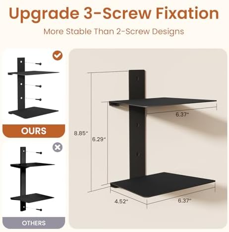 Wawocs Invisible Bookshelves for Wall, 8 Tier Floating Bookshelf Made of Heavy Duty Metal, Vertical Spine Book Tower Han