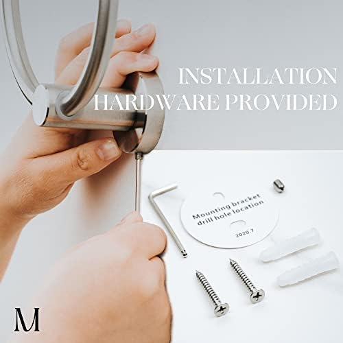 Marmolux Acc Brushed Towel Ring for Bathroom - Hand Towel Holder for Bathroom Wall - SUS304 Stainless Steel Bathroom Tow