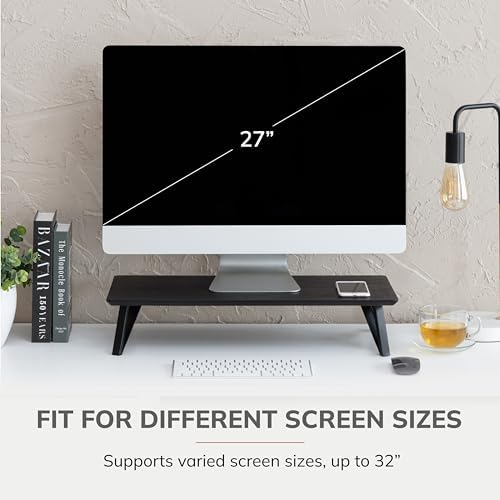 Anji Mountain Monitor Stand for Desk - Desktop Organizer & Laptop Riser, Ergonomic Monitor Riser, Space-Saving, Durable,