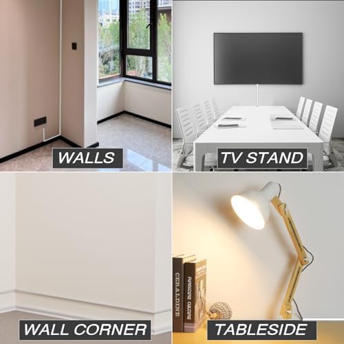 78" Silicone Cord Hider for Wall Mount TV, White Self-Adhesive Cable Hider