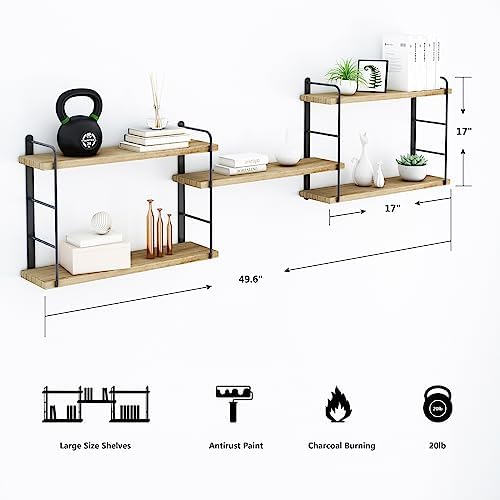 MXCSE Shelves on Wall, Floating Bookshelves, Shelves for Room Wall (Wooden)