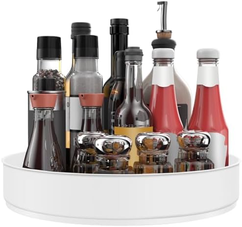 VAEHOLD Lazy Susan Turntable Spice Rack Organizer for Kitchen Cabinet, Storage Tray for Fruit, Snacks, Salad - Organizer