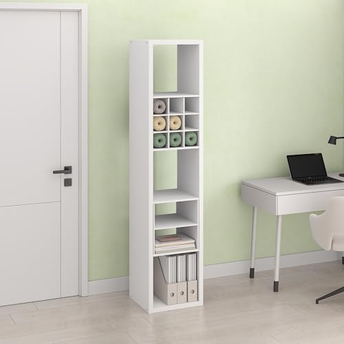 Bayan 5 Cube Storage Organizer, Bookshelf, Storage Shelf, with Open Back for Living Room, Bedroom, Home Office, White