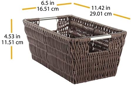 Whitmor Rattique Small Shelf Tote (6500-2712-JAVA) (Pack of 2)