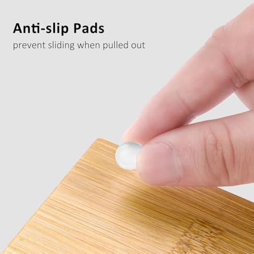 Bamboo Disposable Face Towel Holder Compatible with Clean Towel XL, Wooden Clean Towels Xl Container with Drawer, Facial