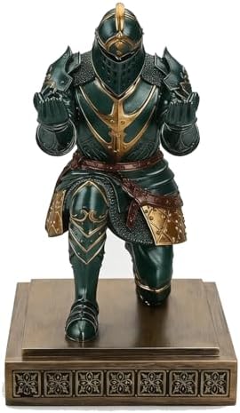King's Guard Knight Pen Holder with a Letter Opener Desk Organizers Green