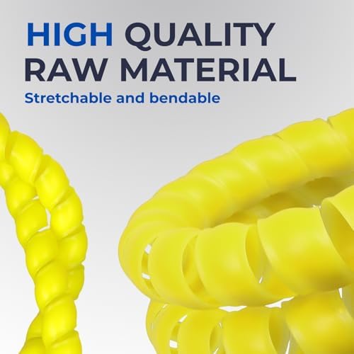 5/16" Spiral Cable Wrap, Plastic Wire Wrap Cord Protectors from Pets No Chew, Spiral Cable Management Sleeve Organizer f