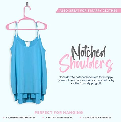 Utopia Home Kids Hangers 20 Pack – 11.5 Inch Baby Closet Hangers Baby Pink
