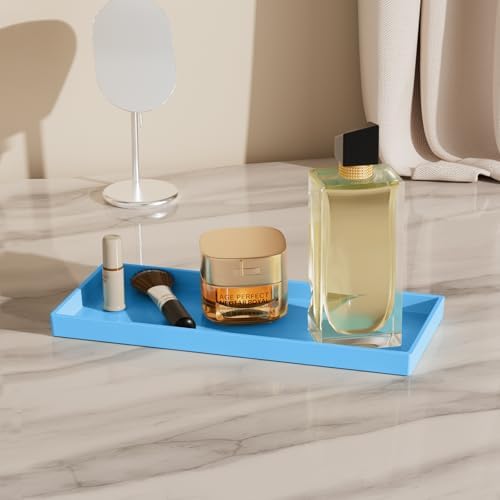 Vanity and Bathroom Tray, 11.8" ABS Countertop Organizer,Waterproof Vanity Tray for Toilet Tank,Perfume,Soap,Keys,Bathro