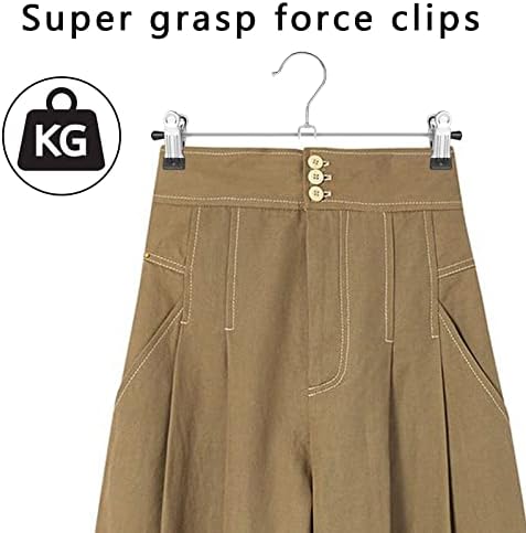 GoodtoU Pants Hangers, 30Pack Skirt Hangers with Clips Metal Hangers for Pants Clips Men Women Kids Trouser Shorts Jeans Clothes