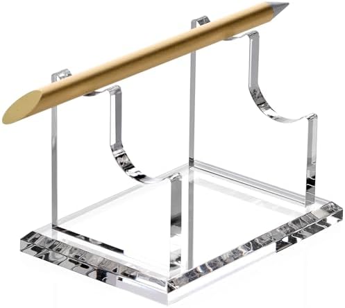 SANRUI 2 Tier Acrylic Pen Holder Display Stand, Clear Desk Pencil Rack