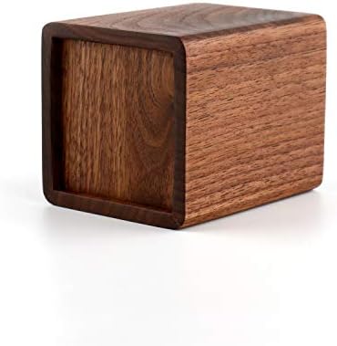 Walnut Pencil Holder Wood Pen Holder For Desk Pen Cup Organizer Ofiice Pencil Stand Simple(Black walnut)