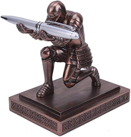 Knight Pen Holder Desk Organizers and Accessories as Gift Red
