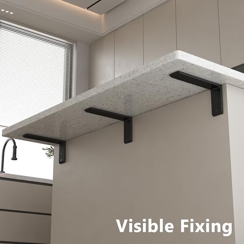 NEODROP 6-Pack 10 Inch Countertop Support Brackets, Heavy Duty L Brackets for Quartz/Wood/Laminate/Granite Countertops |