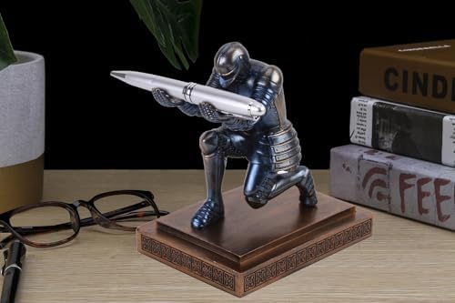 Knight Pen Holder Desk Organizers and Accessories as Gift Blue