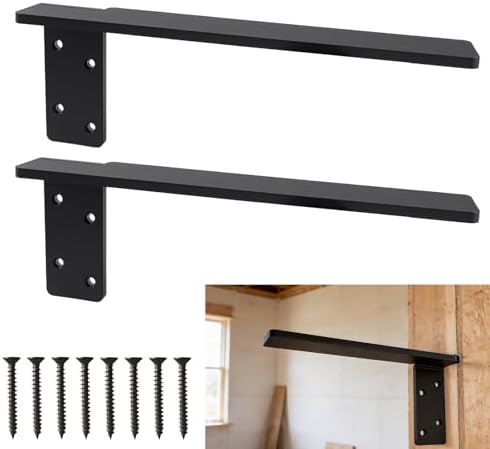 2 Pack 16" Free Hanging Side Wall Floating Shelf Bracket