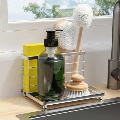 Luxspire Toothbrush Holders for Bathroom, Stainless Steel, 3 Slots, Silver