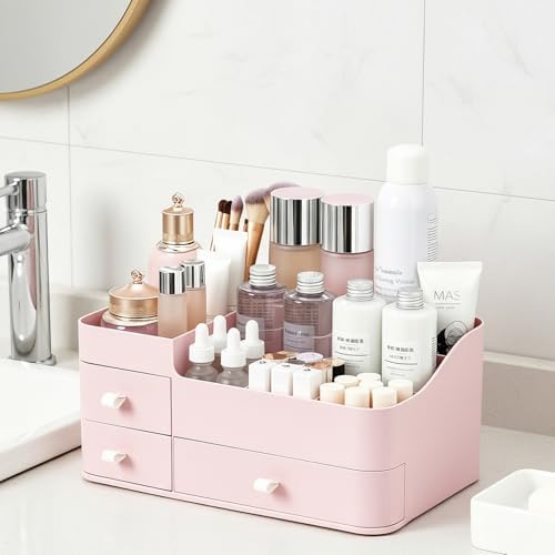 Makeup Organizer with 3 Drawers, Bathroom Counter Organizer.