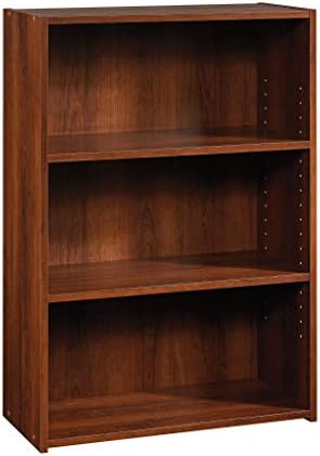 Sauder Beginnings 3-Shelf Bookcase, Bookshelf with Adjustable Storage Shelves, in Brook Cherry finish
