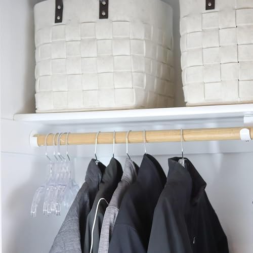 DEILSY™ Clear Plastic Hangers 12 Pack Durable Plastic Shirt Hangers