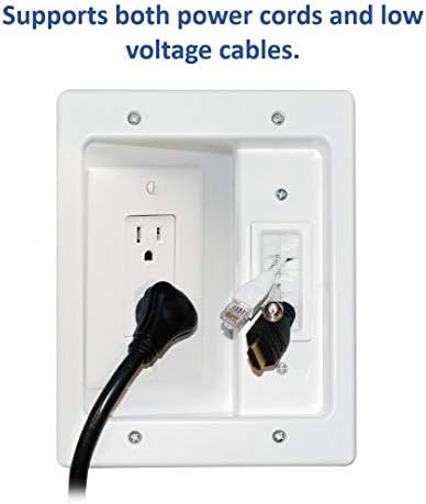 Legrand – OnQ in-Wall Cable Management Kit for Power & Low Voltage Cords – Hides TV or Display Cables Retrofit Behind th