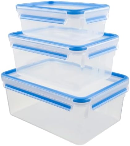 Emsa Clip and Close 3 Piece Storage Set, 34, 78, 125-Ounces
