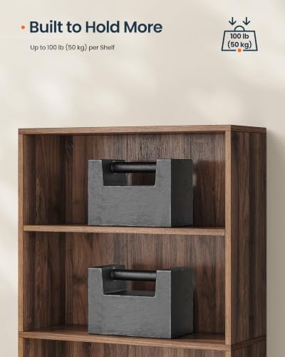 SONGMICS HOME 4-Tier Bookshelf, Narrow Shelving Unit