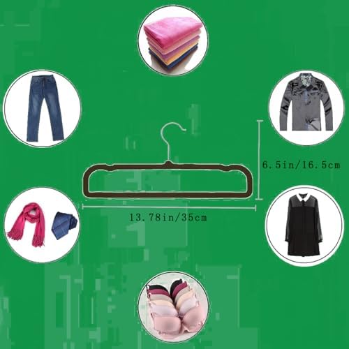 Velvet Hangers Non Slip - Thin Space Saving Clothes Hanger - 20 Pack Pants Hangers for Closet - Strong Durable Jean Perchas with 360 Degree Rotatable Silver Hook for Tank Top (Beige)
