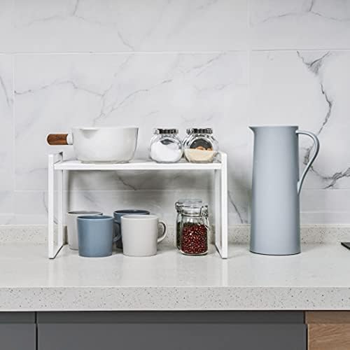 Shantton Cabinet Shelf Organizer, Pantry Shelf Rack, White 16x8.3x9.5